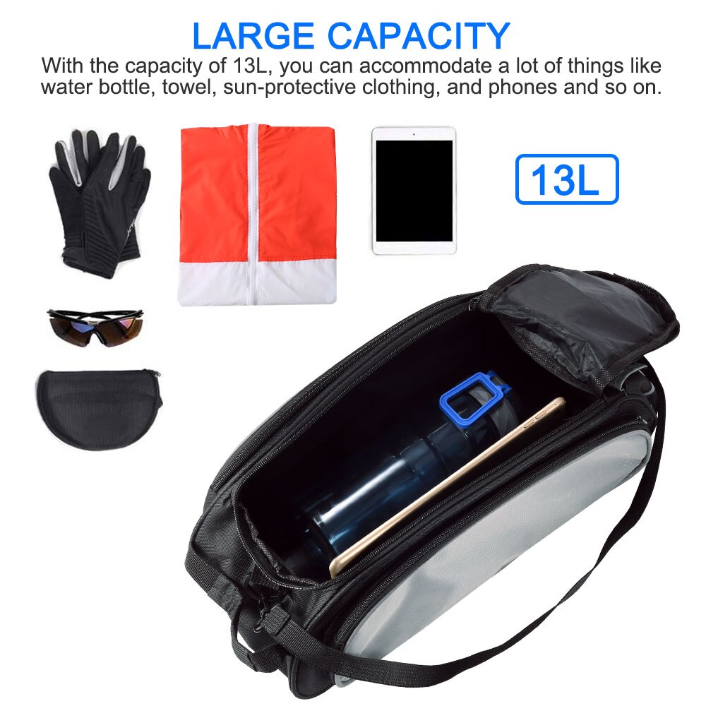 Fiets 3 in 1 kofferbak tas racefiets tas fiets dubbelzijdige achterdrager bagagedrager achterzitje fietstas