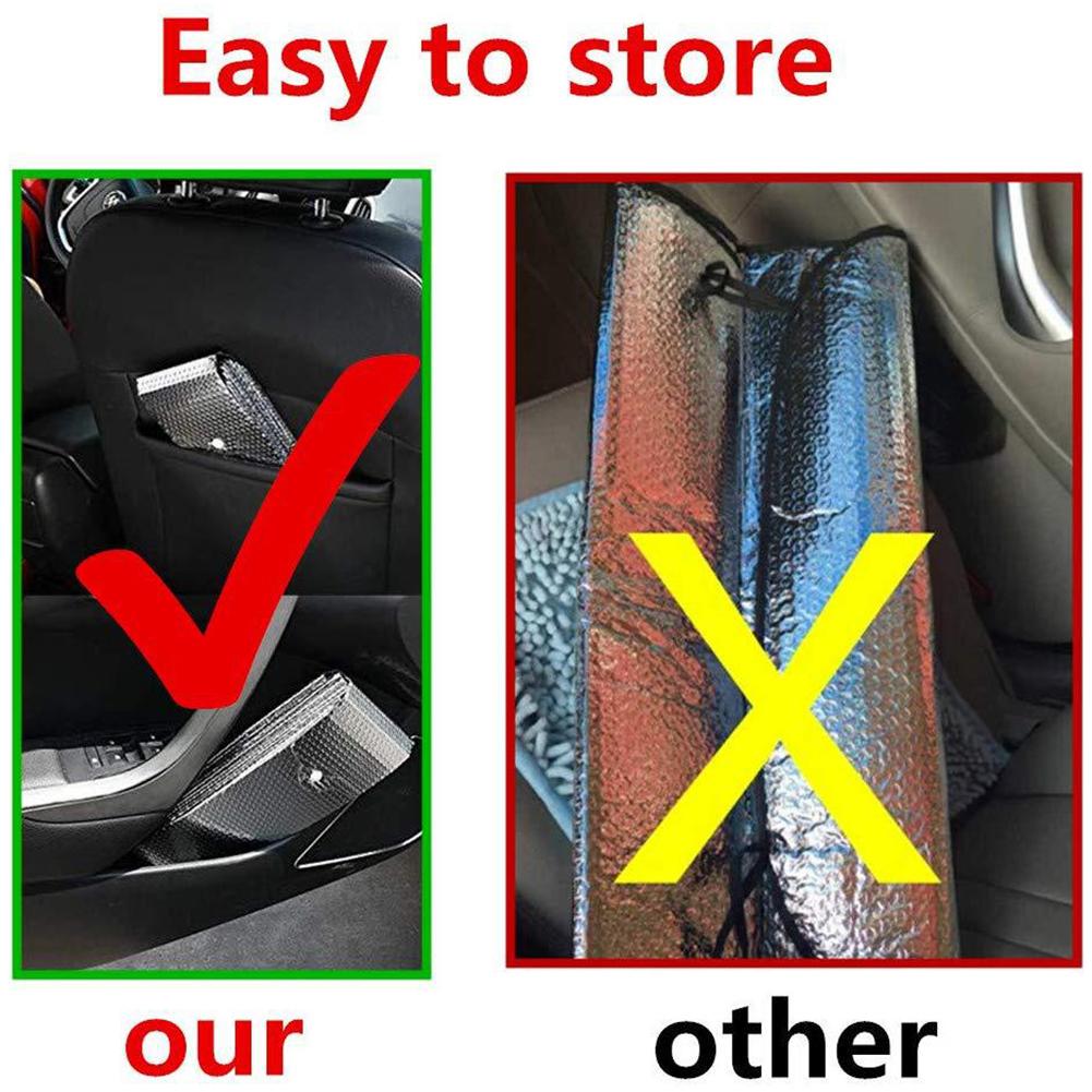 Zilveren Opvouwbare Auto Voor Achter Voorruit Zonnescherm Zonnescherm Auto Thicken Uv Reflector Window Zonnescherm Visor Shield Cover