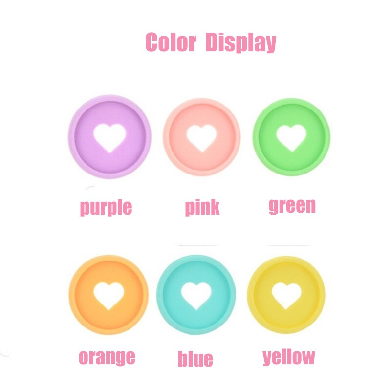 100 Pcs Loose Leaf Binder for Notebooks 28mm Solid Heart Binding Rings for Scrapbooking Diy Planner Discs
