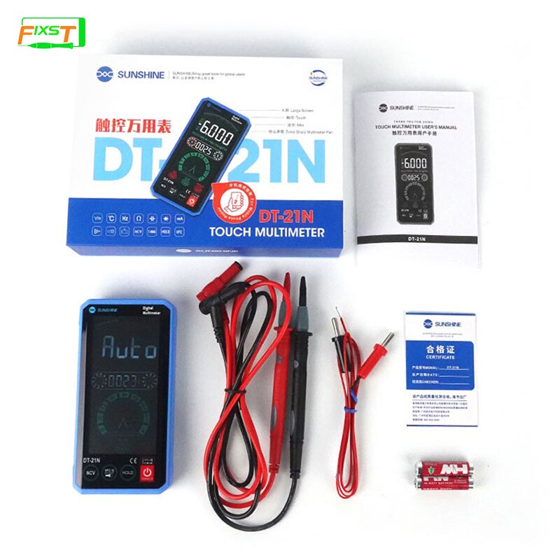 SUNSHINE DT-20N Touch Multimeter Digital Tester Instrument Test Precision Components Carry Around Accurate Measurement
