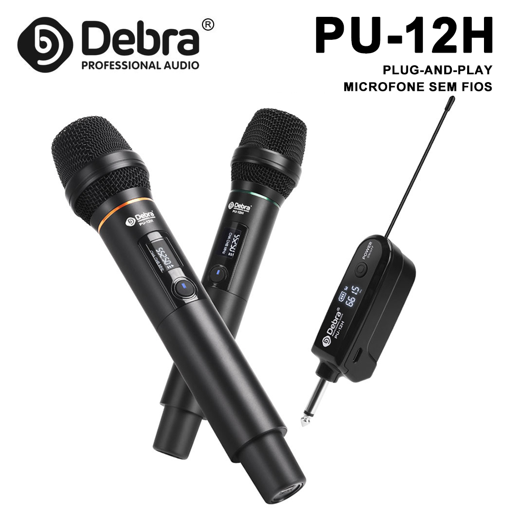 Debra PU-12H drahtloses Mikrofon 2-Kanal uhf Beruf elles Hand mikrofon für Party, Karaoke, Kirchen Leistung, Termin