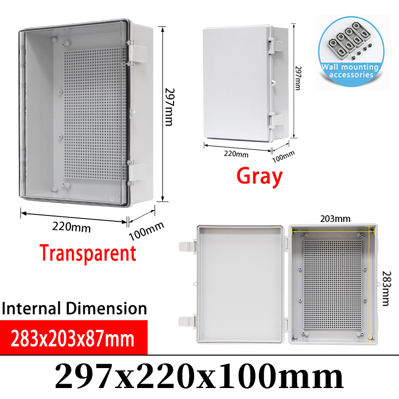 Boîtier électrique en plastique IP66, boîte de jonction de puissance ABS, boîte de Distribution étanche extérieure pour projet d'instruments électriques: 3XL / WHITE