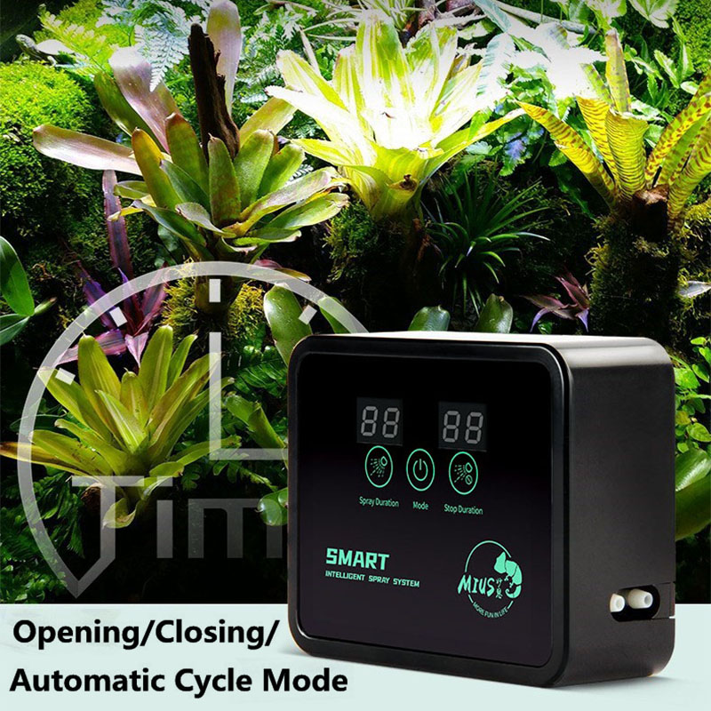 Nebulizador inteligente para reptiles, humidificador electrónico con temporizador, sistema de niebla automático, terrarios con Control de pulverización de agua de selva tropical