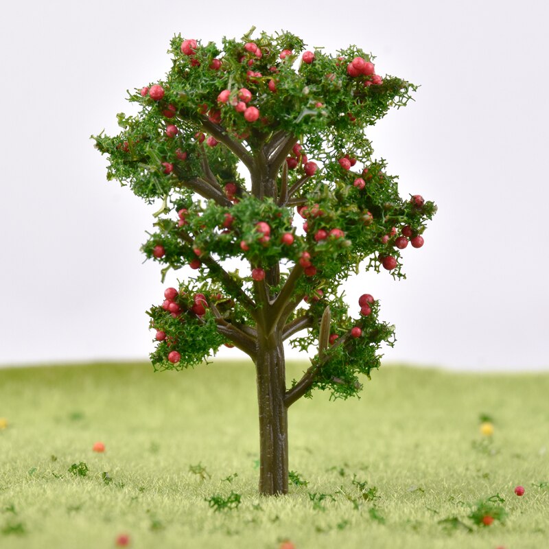 10 Stks/partij Model Fruit Bomen Plastic Model Landschap Trein Layout Tuin Landschap Miniatuur