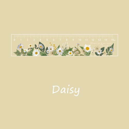 15 Cm Daisy Rose Ruler Multifunction DIY Drawing Tools Student Flower Rulers Double-duty School Office Supplies Stationery: daisy