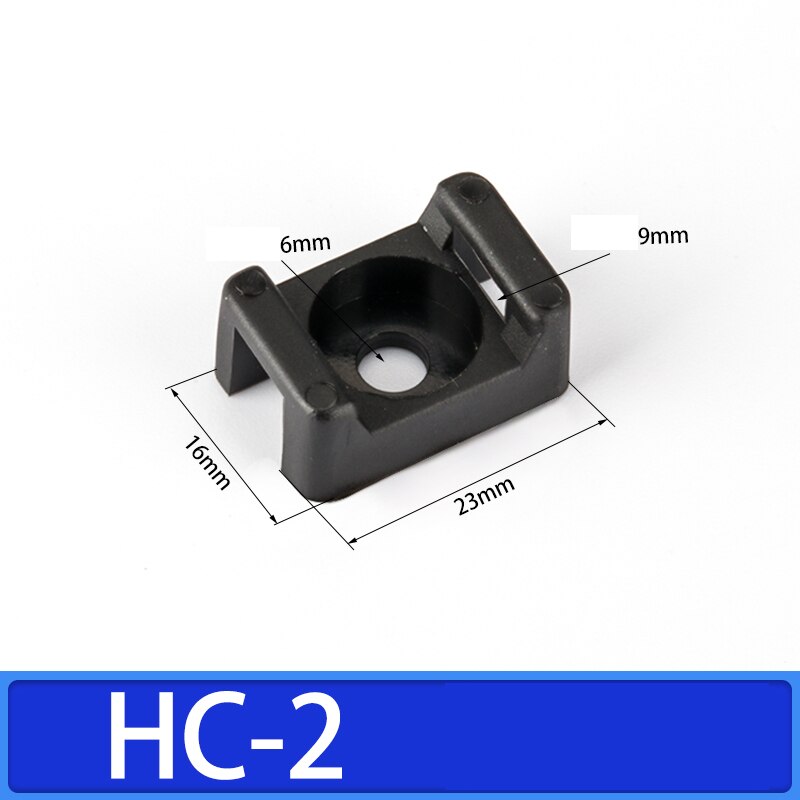 100 stücke kabelbinder befestigungs sitz sattel-förmigen draht befestigung sitz draht Clip kabel organizer schraube See sitz draht und kabel klemme HC: HC-2 Schwarz