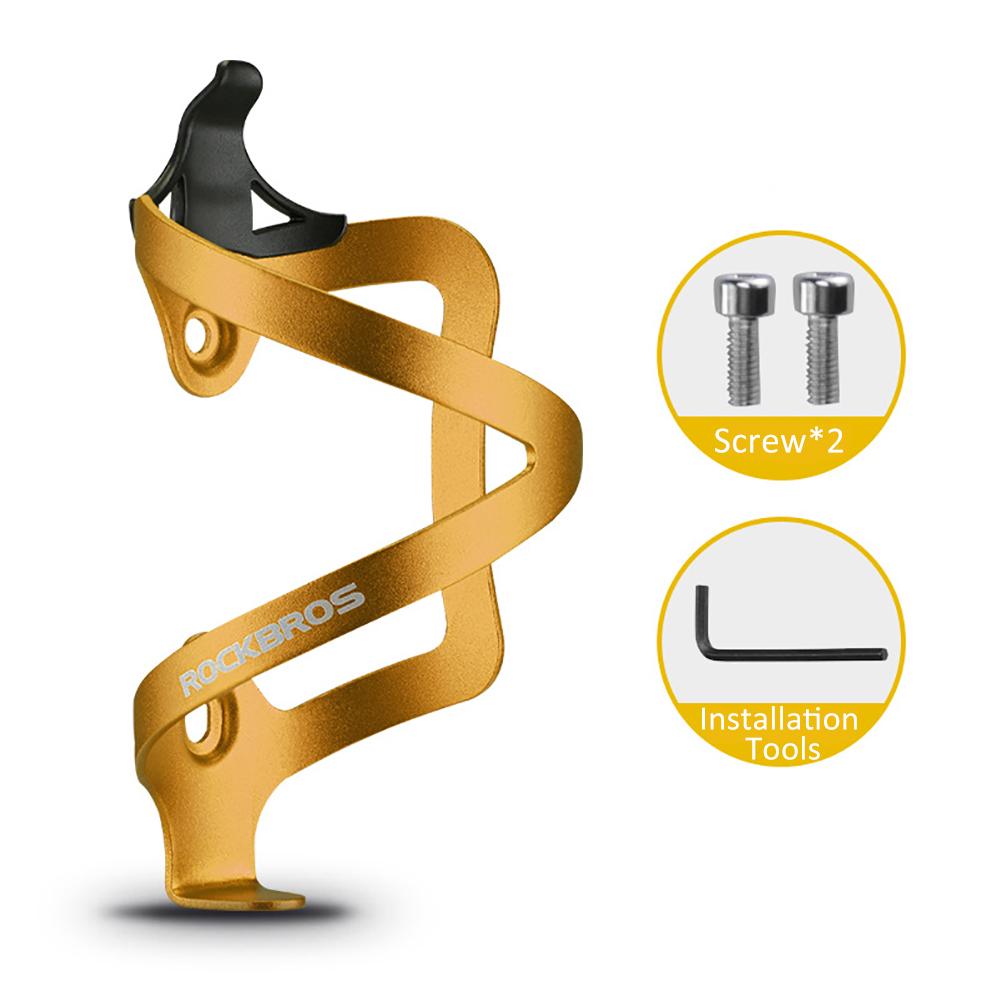 Fietsen Bidonhouder Fiets Bekerhouder Aluminium Een stuk Mountainbike Water Bekerhouder Rijden Accessoires Eenzijdige: Gold
