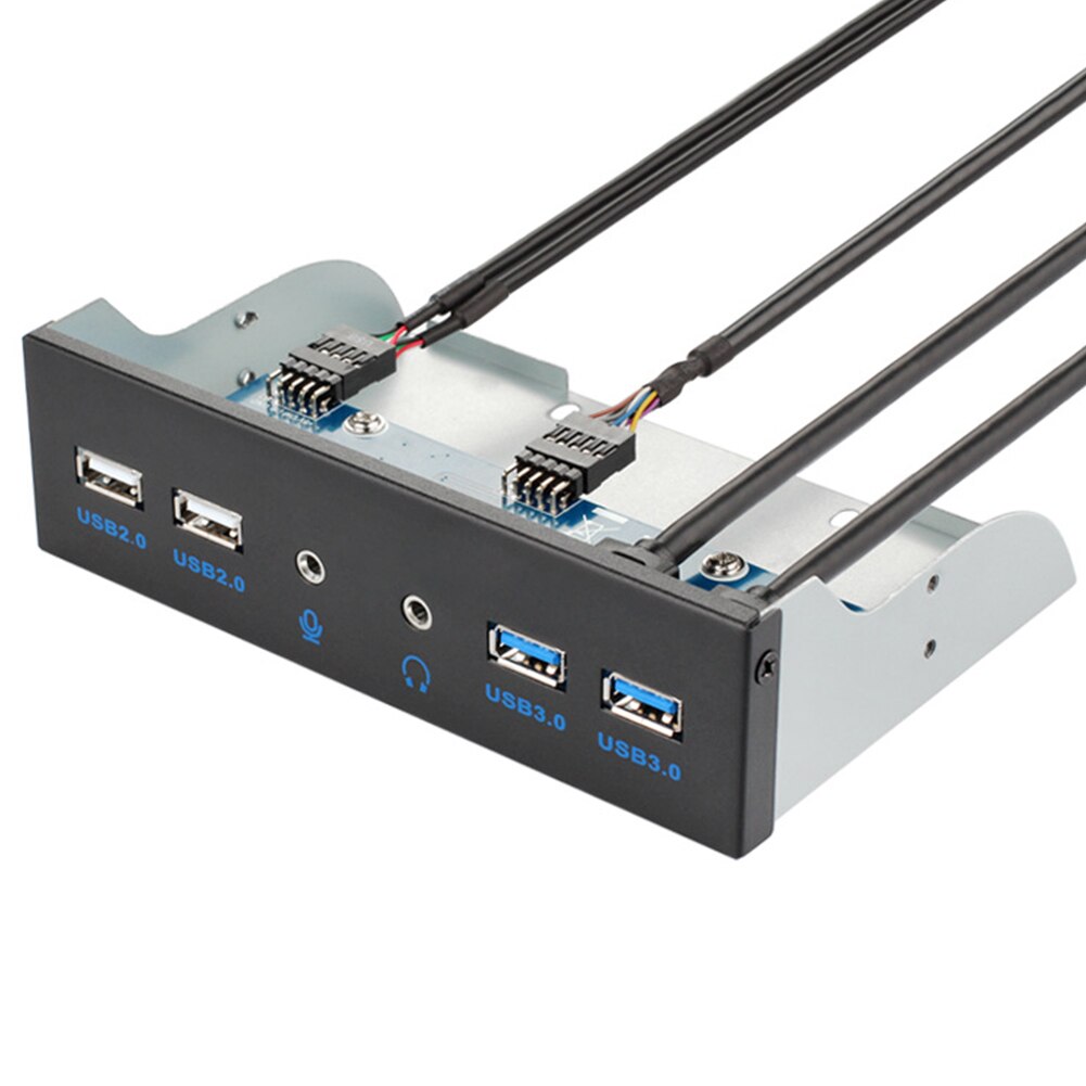 USB Hub interne bureau 5.25 pouces panneau avant HD Port Audio pièces de rechange durables boîtier PC 20 broches accessoires facile à utiliser