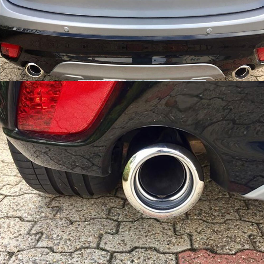 Tubo de escape Universal para coche, silenciador de tubo de escape de acero inoxidable brillante para Mazda 6 CX-5