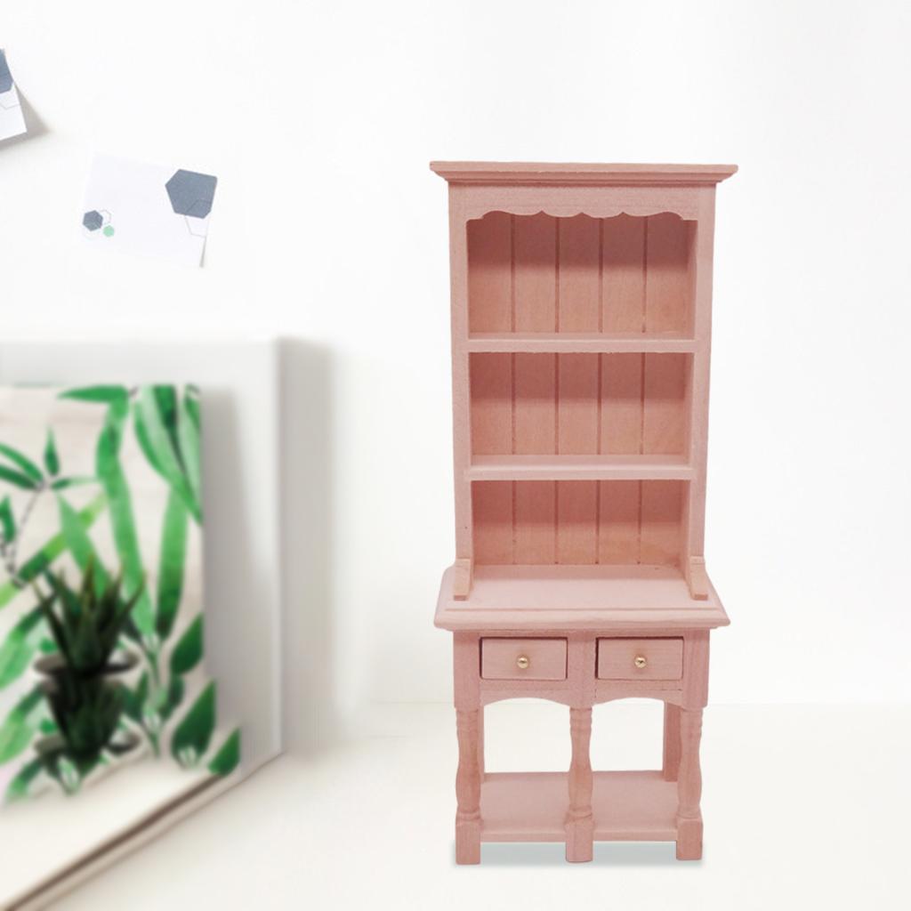 Wooden Doll House Miniature Mini Shelf Doll Tiny Model Decor Children Toys