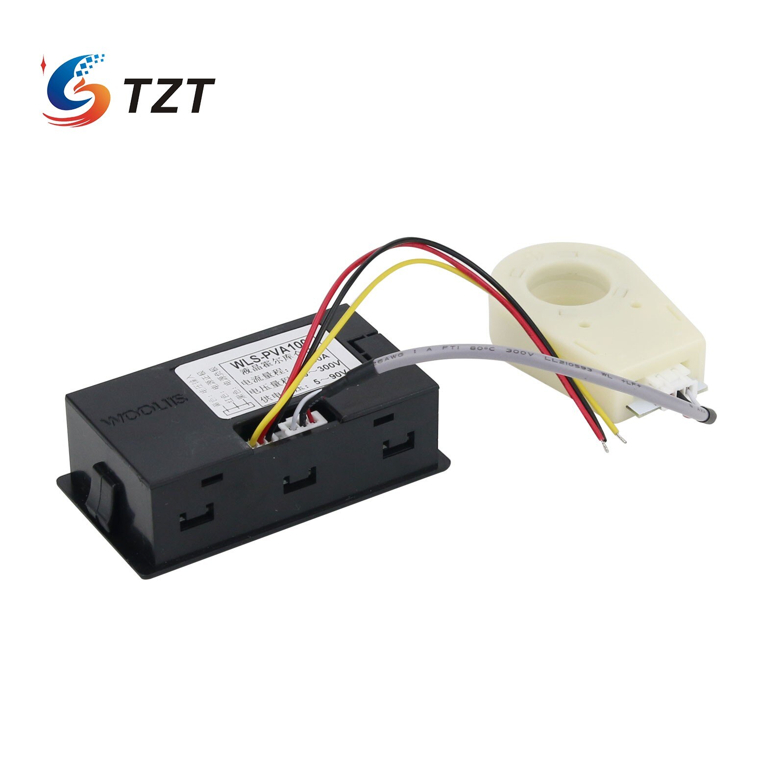 Tzt  dc 0-300v batteri monitor meter kapacitet spænding amperemeter coulometer + hall sensor 50a/100a/200a/400a