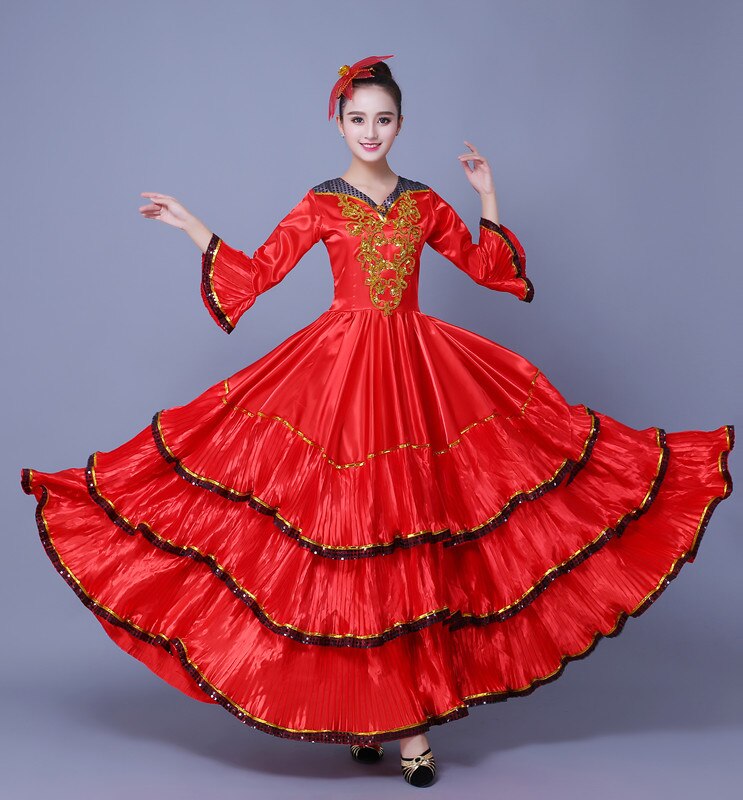 Spanish Dance Dress Span Dance Costume Flamenco Dance Costume Spanish Dance Dress Chorus Dress-540