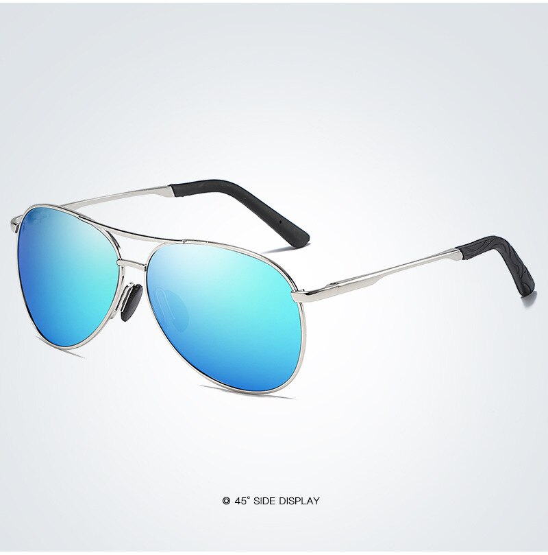 Sunglasses Fishing Driving Sunglasses Brand Men UV400 Polarized Square Metal Frame Male Sun Glasses