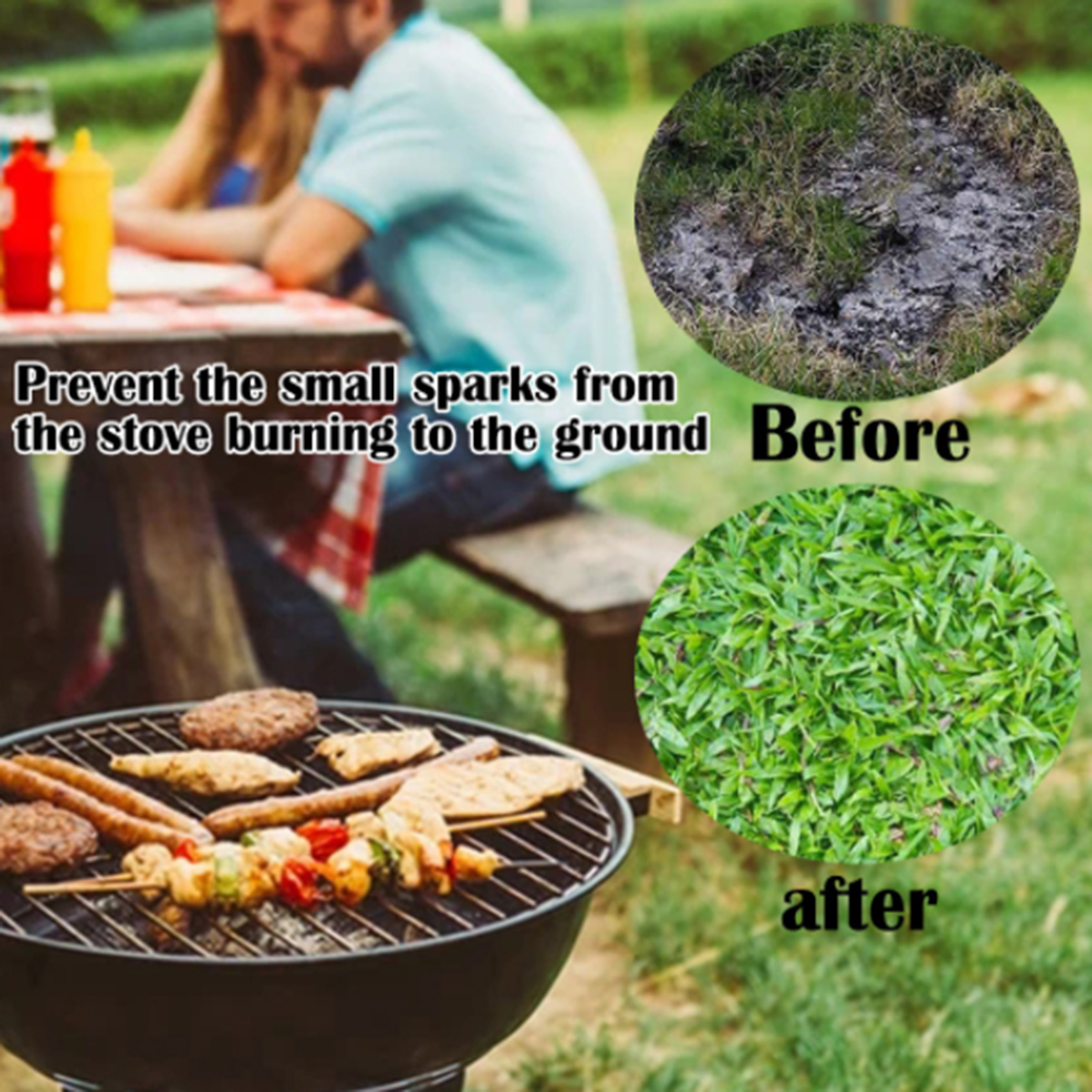 BBQ Grill Mat Flame Retardant Anti Skid Pad Fire Pit Mat Suitable for Ground Terrace Deck Lawn Fireplace Outdoor Activities