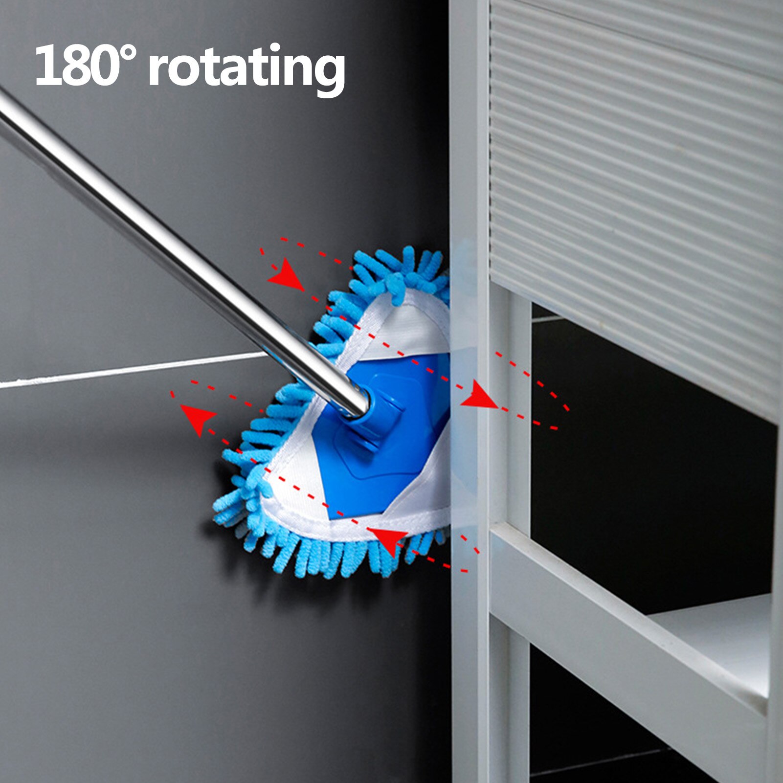 Lui Driehoek Schoonmaken Mop Intrekbare Instant Water Schoonmaken Mop Draaibare Driehoek Dweil Voor Spiegel, Glas, Plafond, maïs