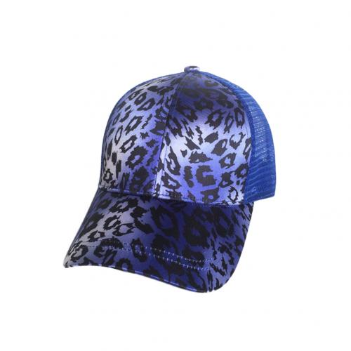 dla obu płci na wolnym powietrzu lampart grafika z tygrysem anty UV kucyk kapelusz z możliwością regulacji czapka z daszkiem zatrzymaj latającą pluć na lato: niebieski lampart Print