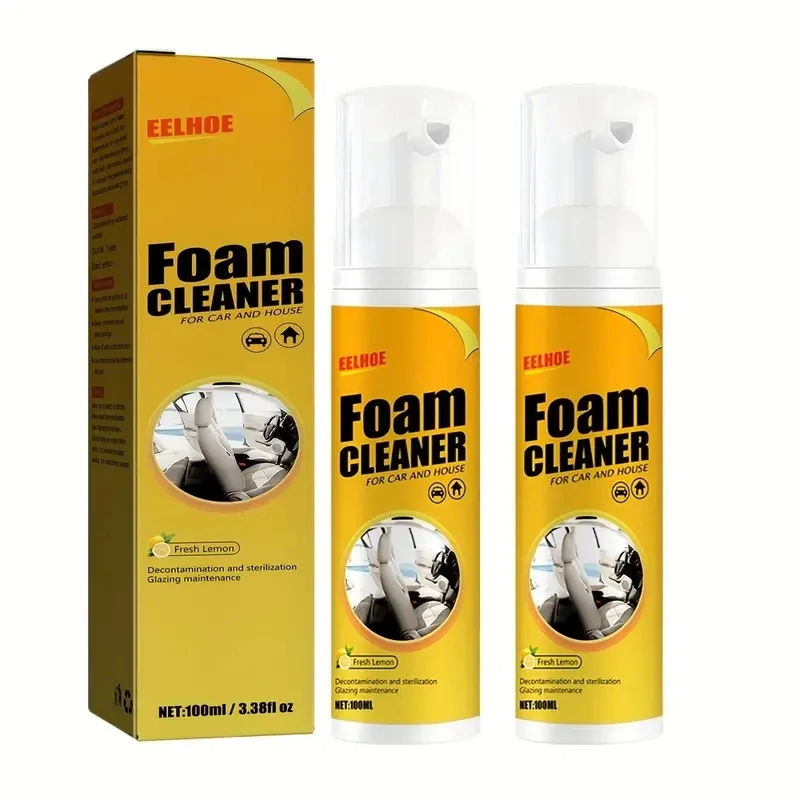 30/100/200/300/600ML Multi-Purpose Foam Cleaner Bubble Cleaner Car Stain Remover Car Interior Wash Maintenance for Auto Home Use: black