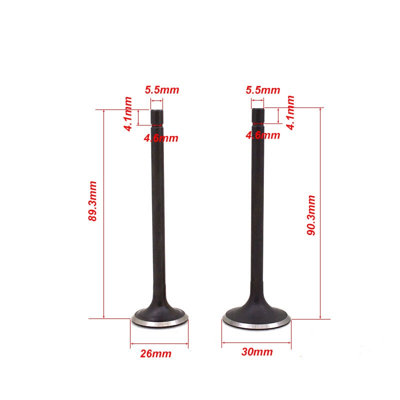 Válvula de admisión de motor de motocicleta, válvula de escape, sello de aceite de guía para Suzuki GN125 GS125 GN GS 125 125cc, repuestos de motor
