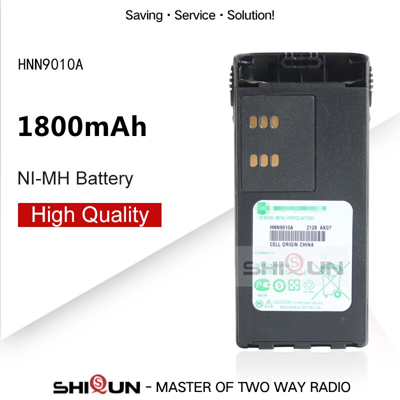 Bateria de alta qualidade hnn9010a ni-mh 1800mah, compatível com gp338 gp328 ptx760, walkie-talkie, bateria de explosão, walkie talkie