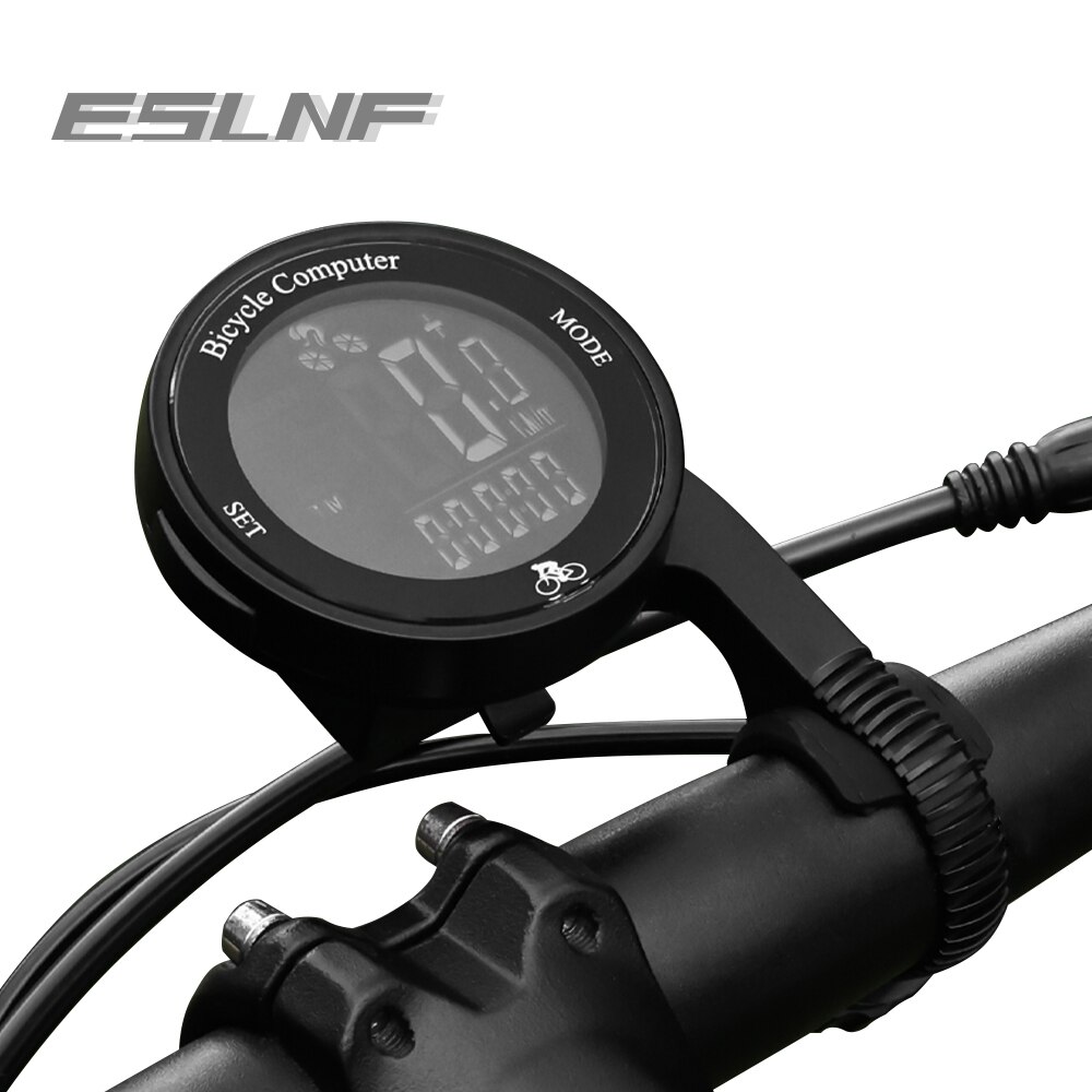 Eslnf computador de bicicleta sem fio, odômetro multifuncional, tela lcd, velocímetro de ciclismo, mountain bike, medidor de velocidade