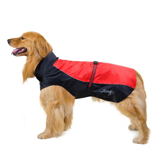 Capa de chuva para cães grandes, roupas para animais de estimação, capa de chuva, golden retriever, trajes grandes para cães, casaco, jaqueta, manto corgi: 6XL / Vermelho