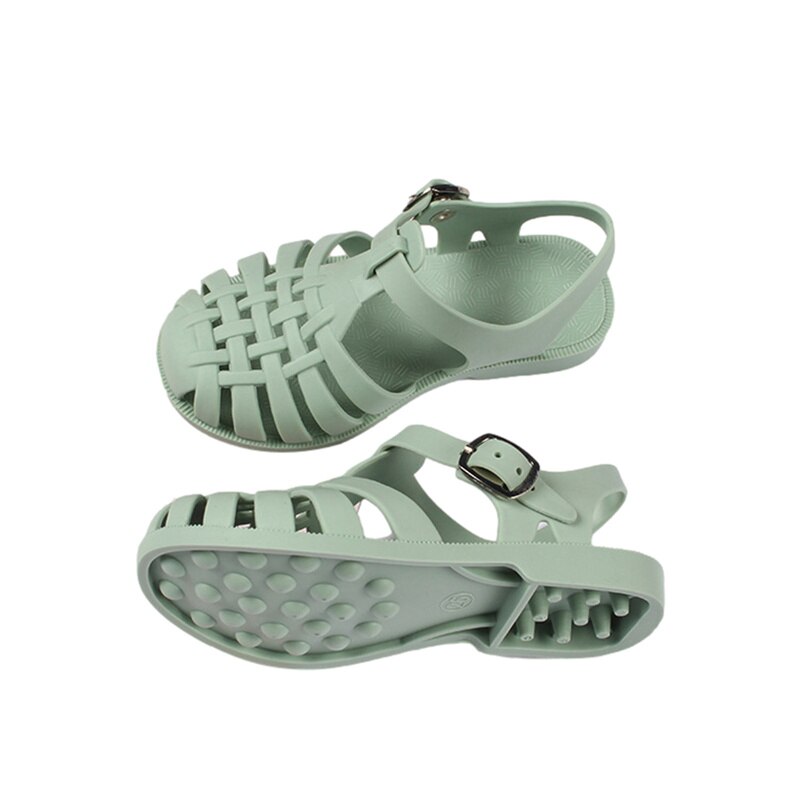 Blotona-Sandalias planas de para niños y niñas, zapatos de verano de Color sólido para caminar, calzado de playa