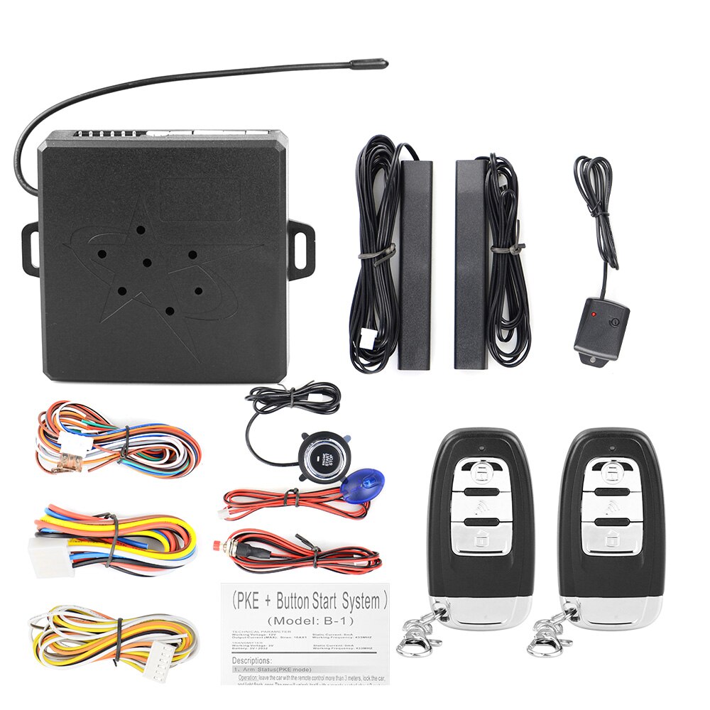 12V Car Start Stop Button Engine Push Start Button Alarm Lock Keyless System Door Push Button Tactile Buttons -theft