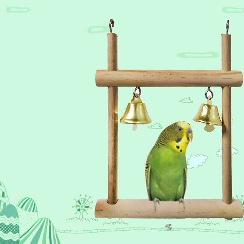 Juguetes colgantes para loros y aves, jaula de madera Natural para loros, periquitos, cacatúas, pinzones, 8 paquetes