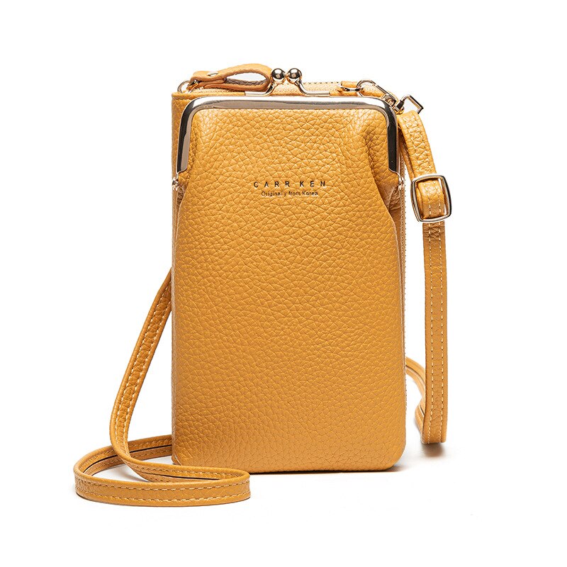 Mode Kleine Crossbody Tassen Vrouwen Mini Pu Lederen Schoudertas Messenger Bag Voor Meisjes Dames Telefoon Purse Card Pocket: Yellow