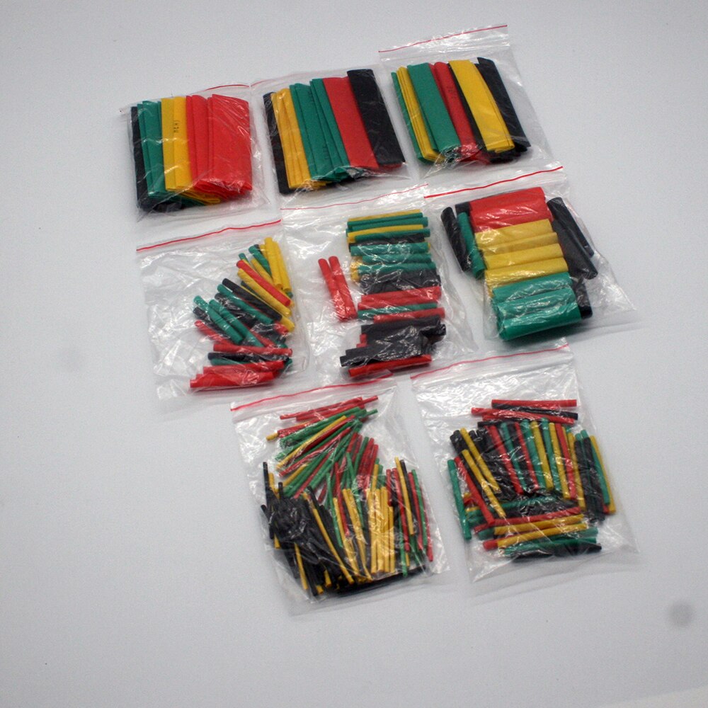 328 Pz/impostato Manicotti avvolgere filo auto Elettrica Cavo Termoretraibile Tubo kit Tubi di Calore Del Tubo Termoretraibile Poliolefina 8 Formati di colore Misto