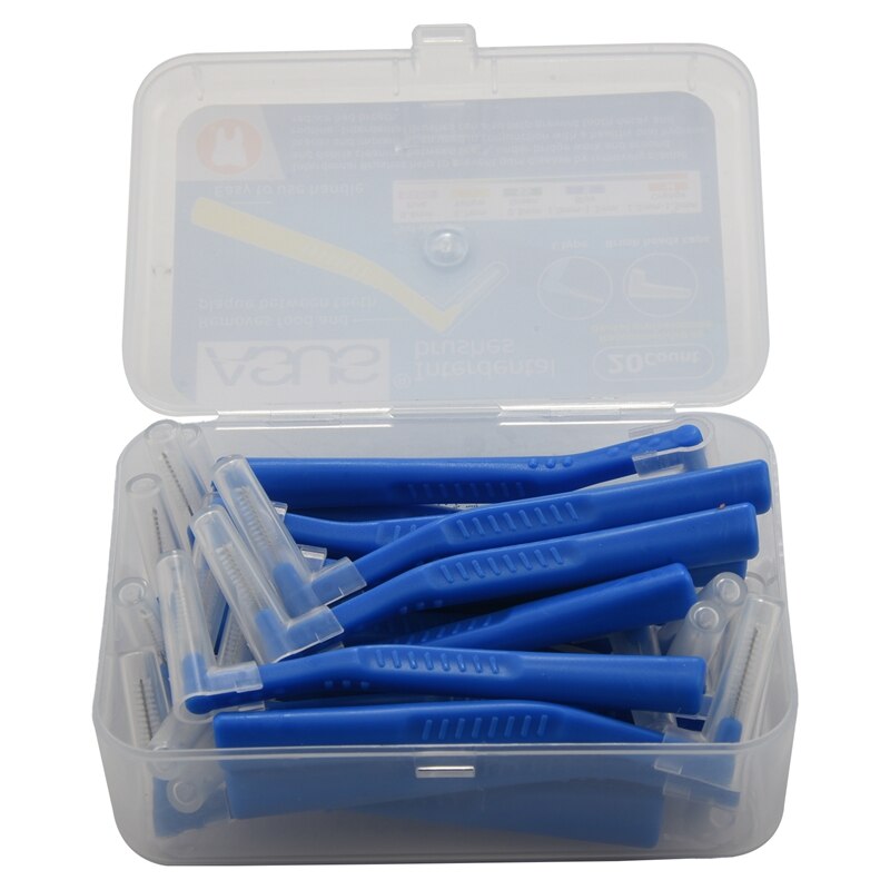 ASUS-cepillo Interdental en forma de L, herramienta para el cuidado bucal, para blanquear los dientes, para ortodoncia, 20 unids/caja: Default Title
