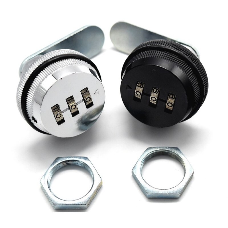 3-digit Password Cabinet Lock Key Less Drawer Combination Locks Security Home Cam Lock Zinc Alloy Door Hardware for Mailbox