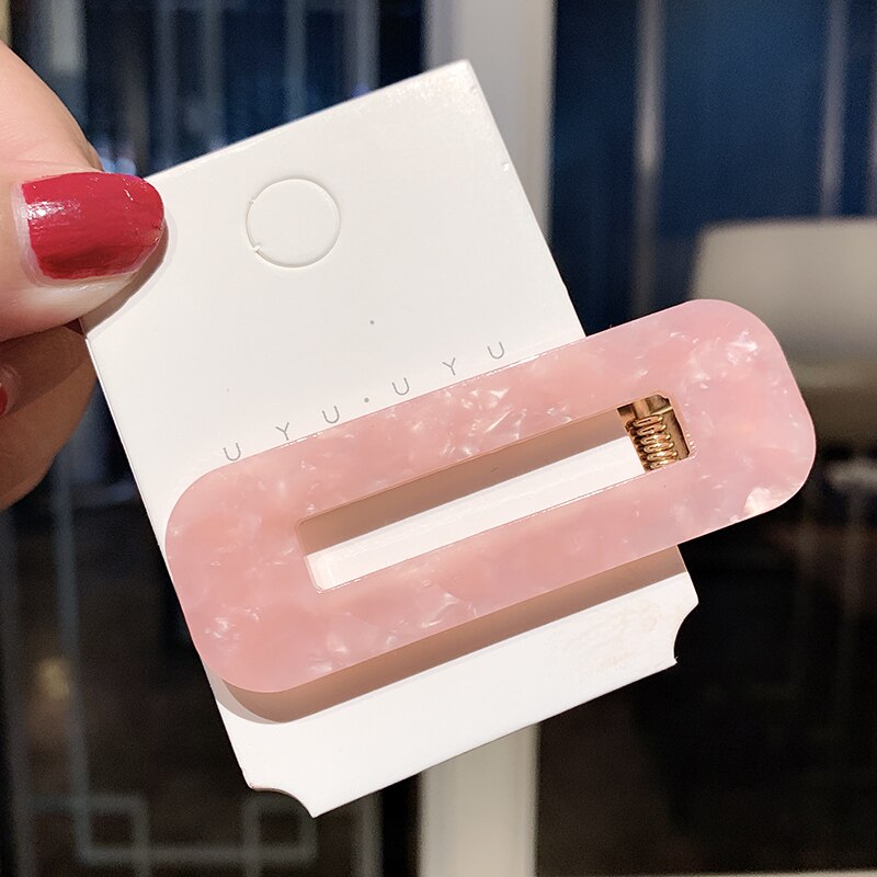 1PC Neue Frauen Mädchen Acryl Hohl Waterdrop Rechteck Haar Clips Zinn Folie Pailletten Haarnadeln Barrettes Stirnbänder Haar Zubehör: 12