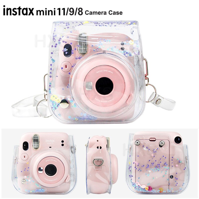Camera Case Compatibel Met Fujifilm Instax Mini 11/9/8 Instant Film Camera, pu Lederen Tas Cover Met Verstelbare Schouderband