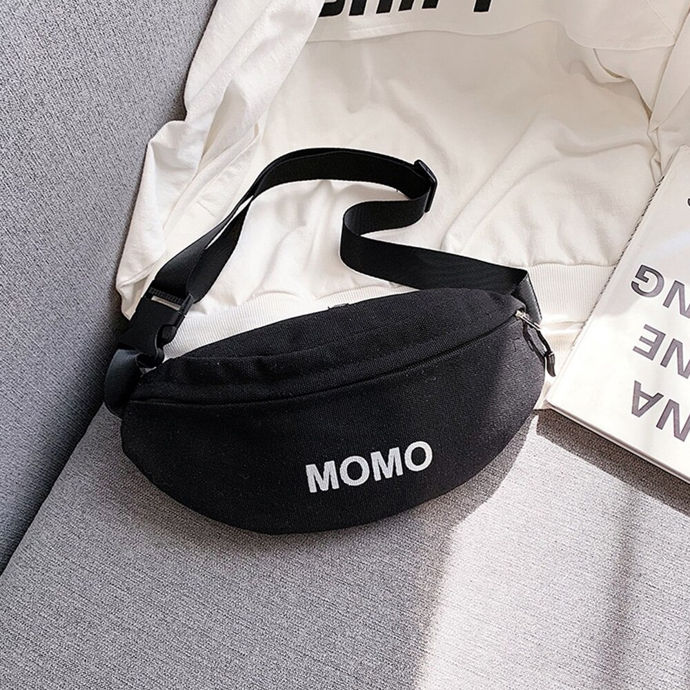 Waist Bag Fanny Pack Women Belt Bag girl Trend Chest Packs Banana Bags Canvas Material Hip Hop Package Bum Bags: color 3