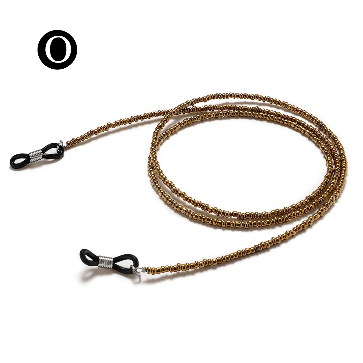 Chaînes de lunettes ornées de jolies perles colorées de supérieure pour femmes, sangles de support de lunettes, cordons de chaîne de lunettes: Marron