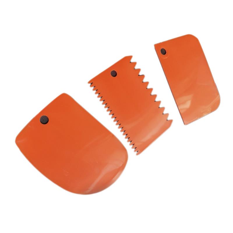 3PCS/Set Reusable Cream Scraper Irregular Teeth Edge DIY Cream Scraper Kit Cake Fondant Mold Tools: 06