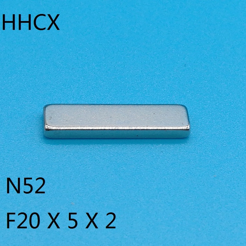 50 100 stk/parti blokmagnet 20 x 5 x 2 n52 magnet 20*5*2 magneter 20 x 5 x 2