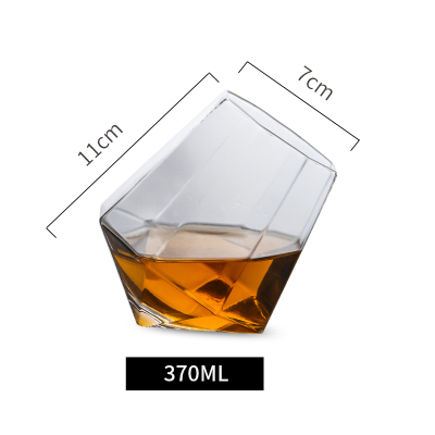 Whisky glas vin shot glas øl kop gennemsigtig vodka vin glas whisky dækket juice drink kop bar værktøj: 370ml