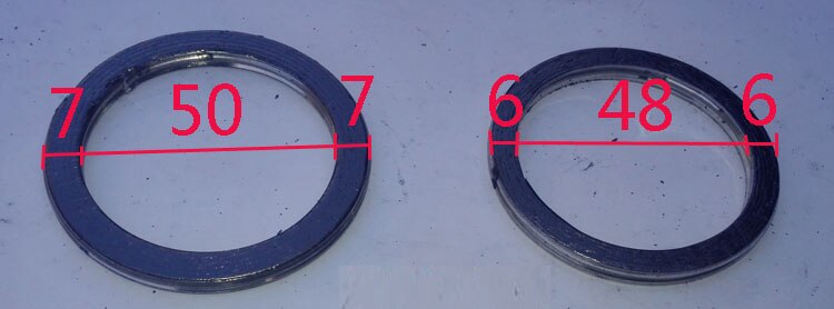 Car Engine Exhaust Gasket Thickness 5mm Exhaust pipe metal gasket V type W type O type flange seal gasket