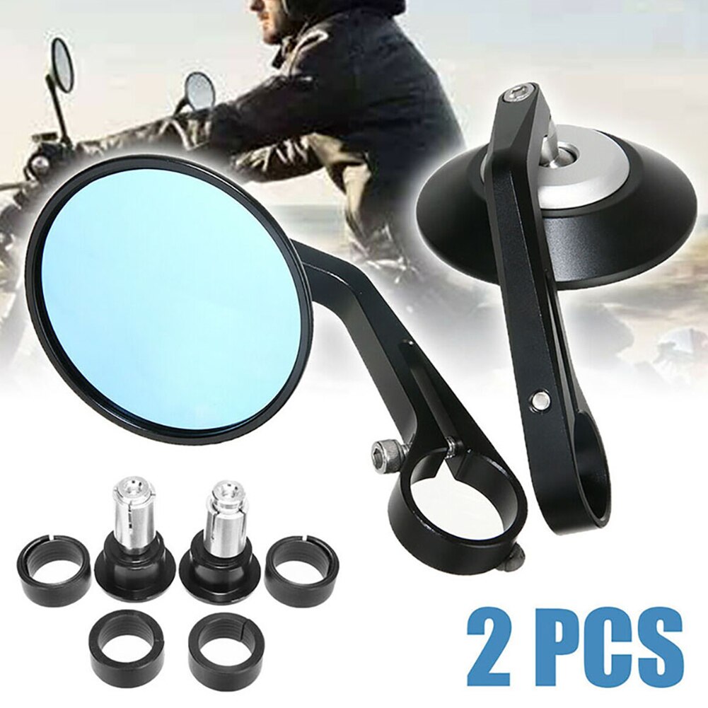 1 Pair Accessories Refit Outdoor Aluminium Alloy Motorcycle Round Handle Lightweight Anti-Glare Rearview Mirror Side For Halley