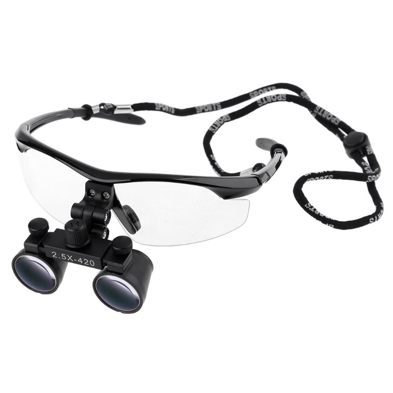 2,5x3,5 x Lupe Fernglas Lupen mit Brille Brille/Clip Metallrahmen mit Aufbewahrung beutel artikel