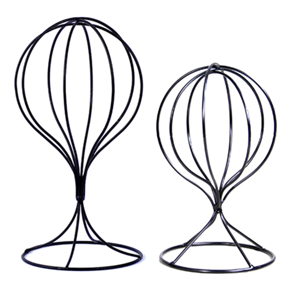 1pc S/L Hollow Balloon Metal Wig Hairpiece Stand Tabletops Decorative Hat Cap Holder Wig Stands wig head with stand