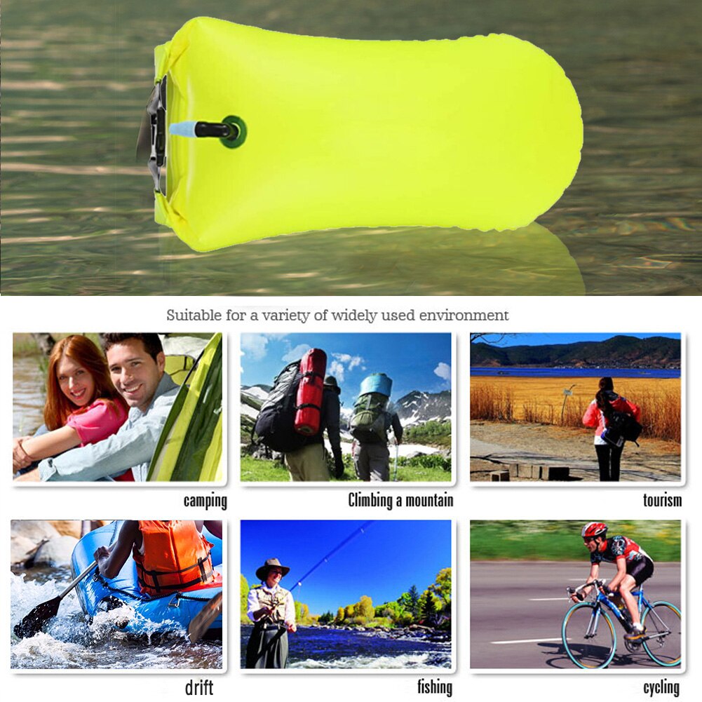 1 pc Outdoor Safety Swim Float Bag Multifunction Swimming Buoy Waterproof for Rafting PVC Sailing Flotation Bag for Water Sports