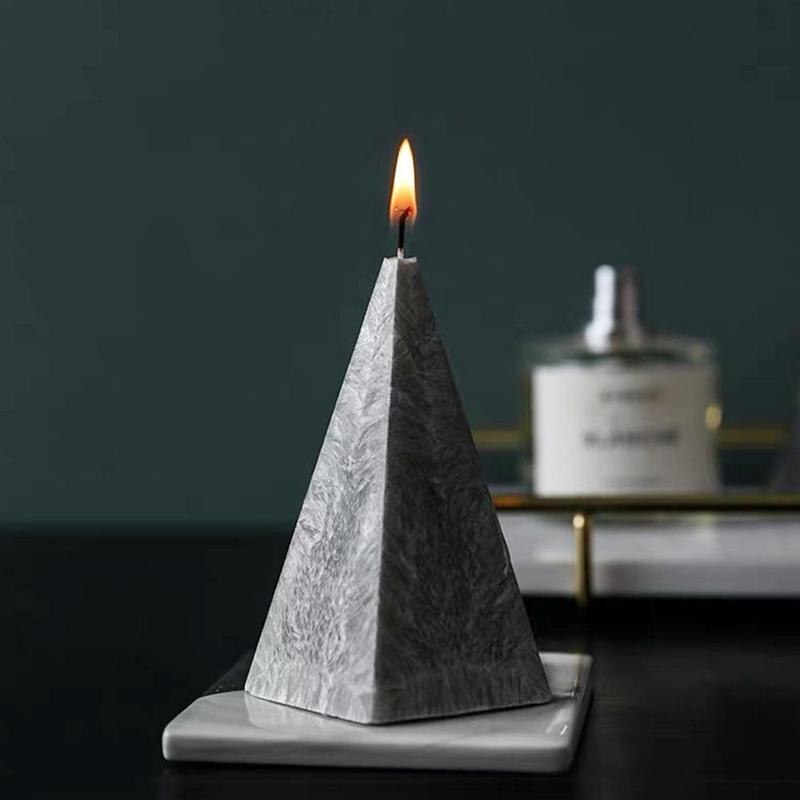 Velas perfumadas de Iceberg, cono geométrico europeo, decoración del hogar, vela para cena romántica