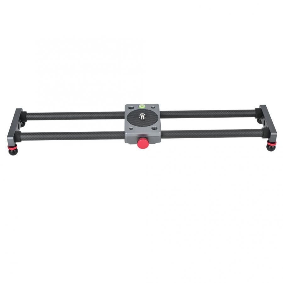 40cm Carbon Fiber Lightweight Photography Track Slider Rail with 1/4in 3/8in Screw Hole Air Level for Mirroless Camera