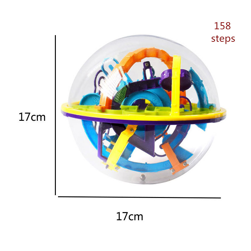 100 Stappen 3D puzzel Bal Kinderen Uitdaging obstakel spel Labyrint bal Puzzel Balans training Klaring game