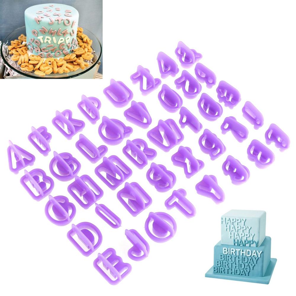 40 stuks/pak mini koekjesvormpjes mallen 3d alfabet uitstekers koekjesstempel koekjesfondant lettervormpjes koekjesdecoratietool
