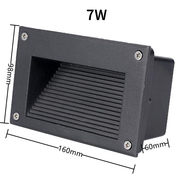 draussen LED Treppen Licht Wasserdichte Einbau Begraben Lampe 5W7W10W Pfad Garten Fußweg Villa LED Zauberstab Schritt Garten Scheinwerfer 85- 265V: 7W / kalt Weiß