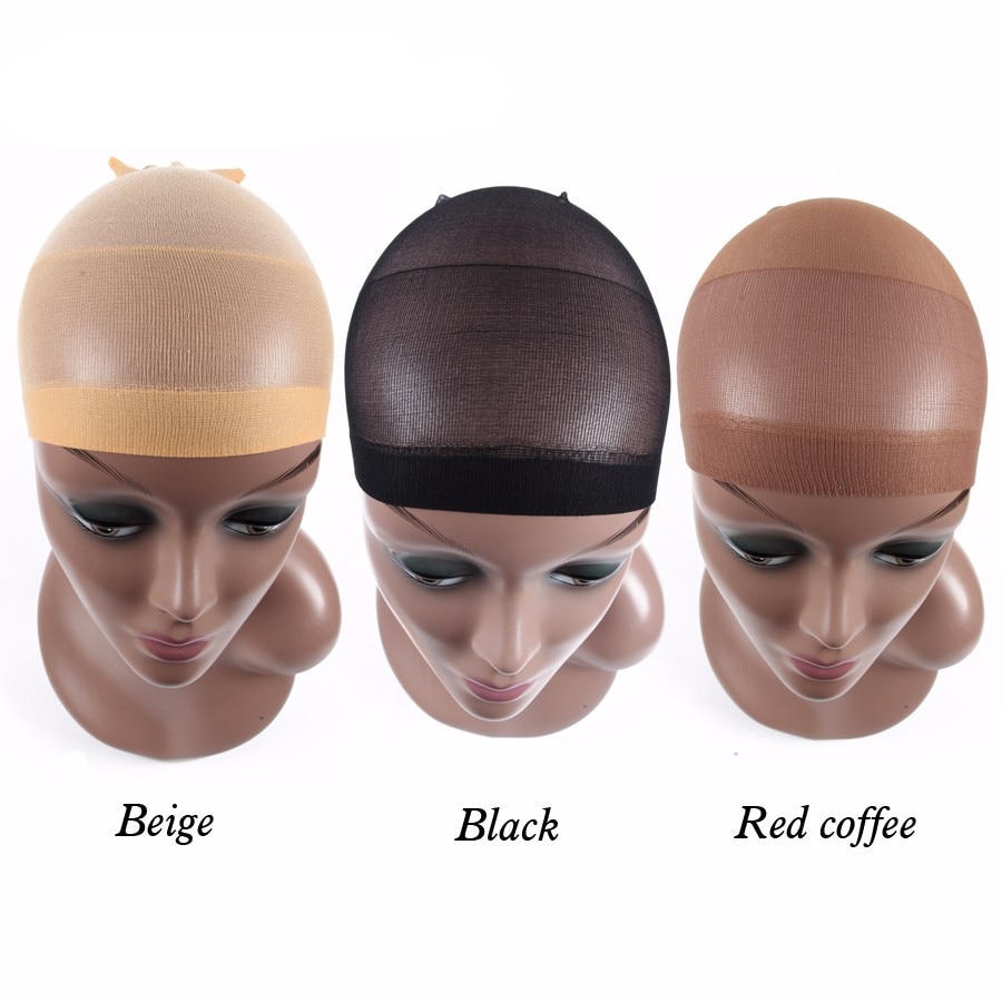 2 stks/partij 3 Kleuren Nylon Haar Caps Haarnetje Voor Pruik Maken Gratis Grootte Unisex Elastische Dome Cap Hair Styling Accessoires
